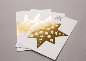 Weihnachtskarte goldener Stern